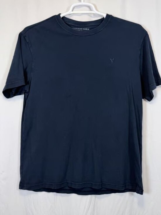 American Eagle Other - American Eagle T-Shirt Super Soft Standard Fit Navy Blue Embroidered Logo Size L